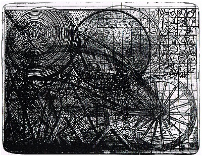 1995 - Radkugelfigur - Lithographie auf Stein - 52,9x68,9cm
